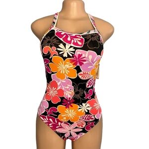 3/$30 🍂The Finals Paradise Butterfly Back One Piece Swimsuit Pink and Black